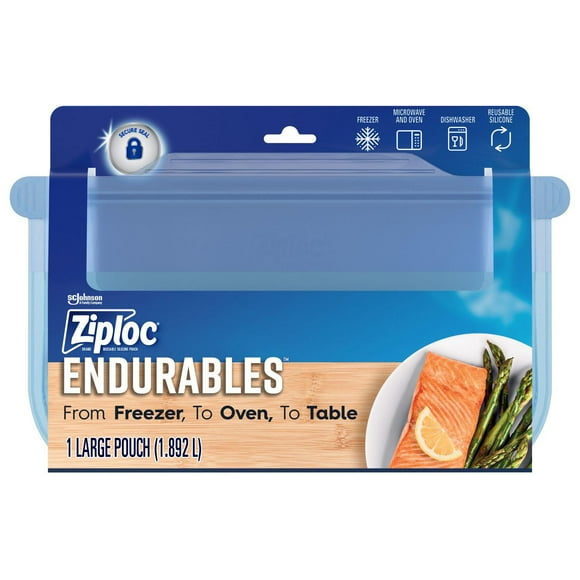 Ziploc® Endurables Large Pouch, Reusable Silicone, 1892mL