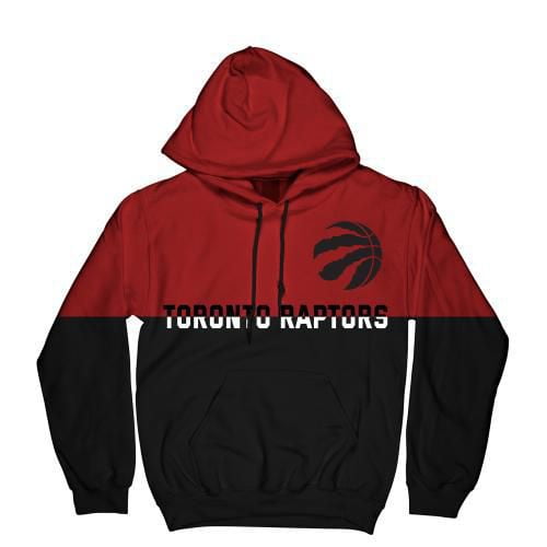 Chandail à capuchon rouge et noir NBA Toronto Raptors Basketball Colorblock pour homme
