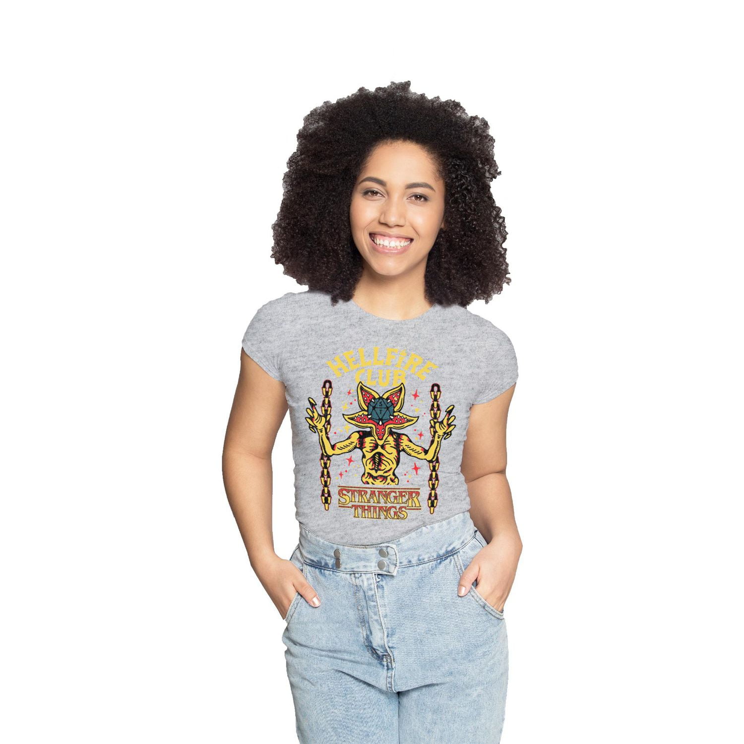 Stranger Things T-shirt à manches courtes pour femme Hellfire Roll Tailles: TP-TG