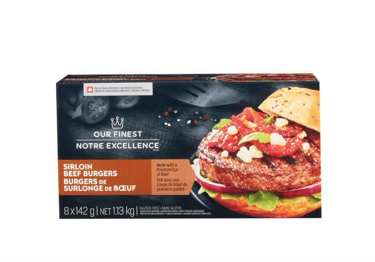 Our Finest Frozen Sirloin Beef Burgers Walmart Canada