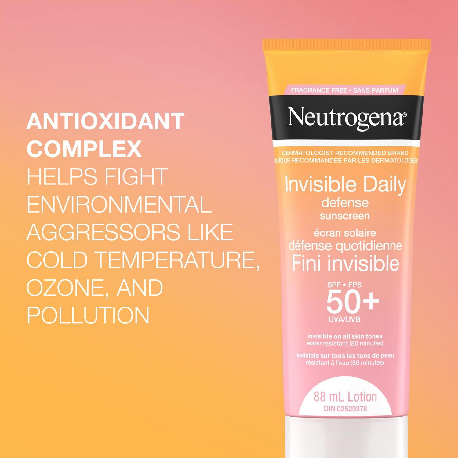 Neutrogena Invisible Daily Defense Fragrance Free Sunscreen Lotion