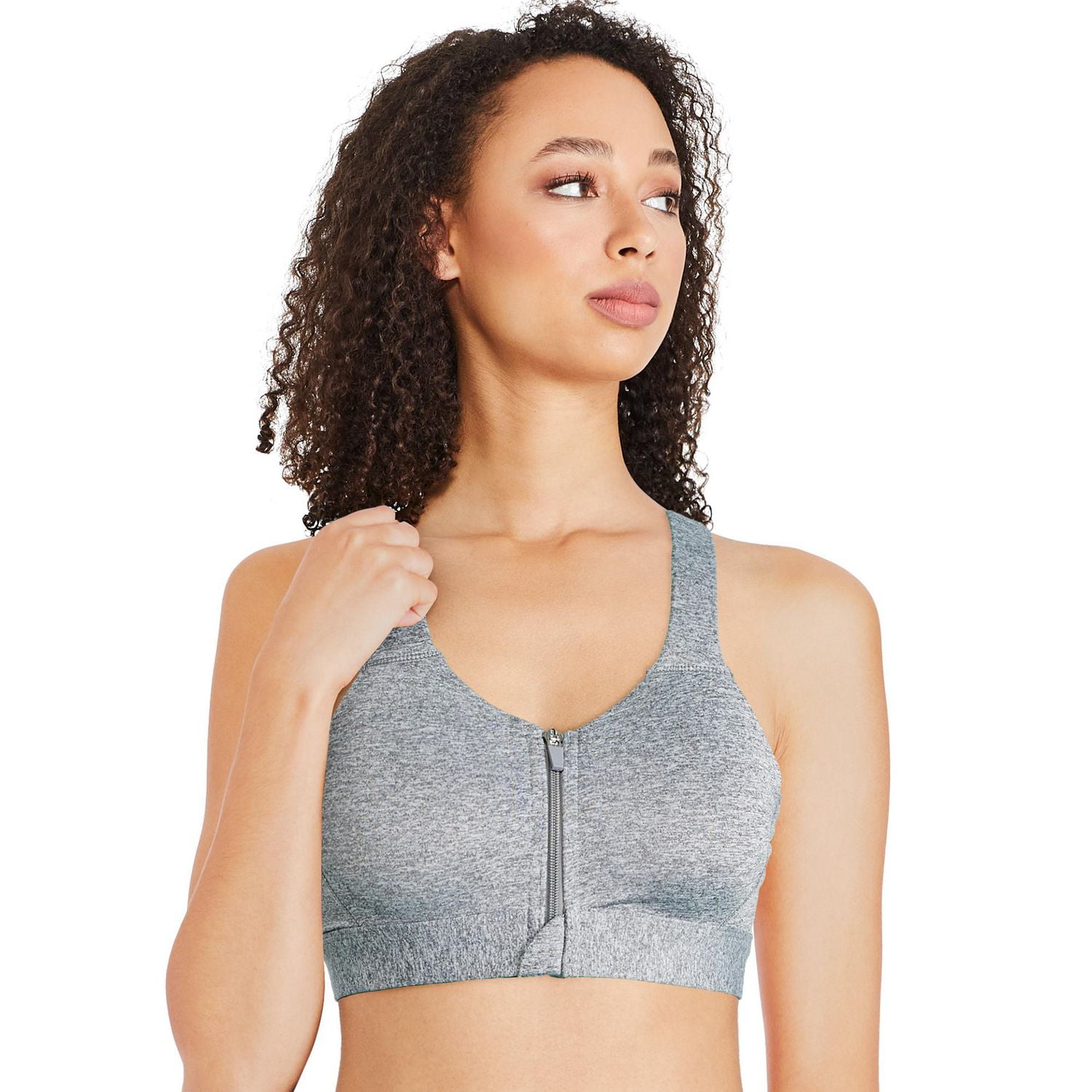 Athletic Works Women's Zipper Bra, Sizes S-3XL