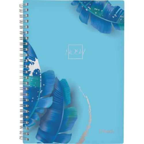 Petit Agenda Hebdomadaire/Mensuel 2024 Mead, Feuilles Pastel, Bleu