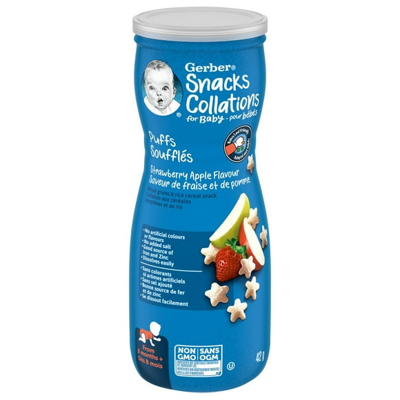 GERBER® PUFFS, Strawberry Apple, Baby Snacks, 42 g, 42 GR