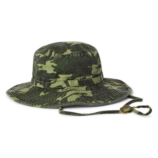 Chapeau de brousse antidéchirure avec imprimé camouflage George pour hommes  