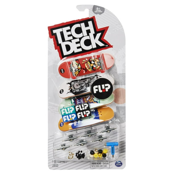 Tech Deck, Ultra DLX Fingerboard 4Pack, Flip Skateboards, Collectible