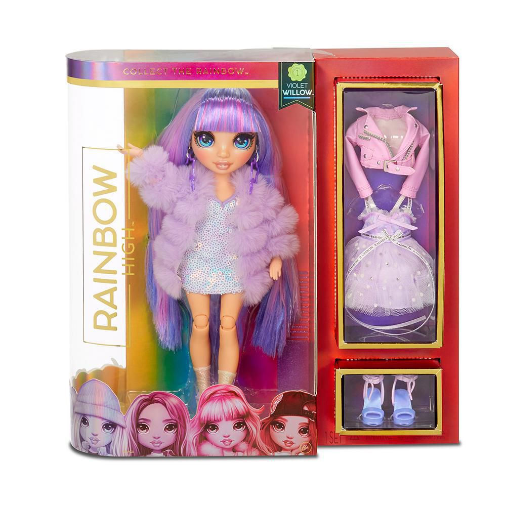 Rainbow High Poupée Mannequin Violette - Lilac Lane - avec Tenue à
