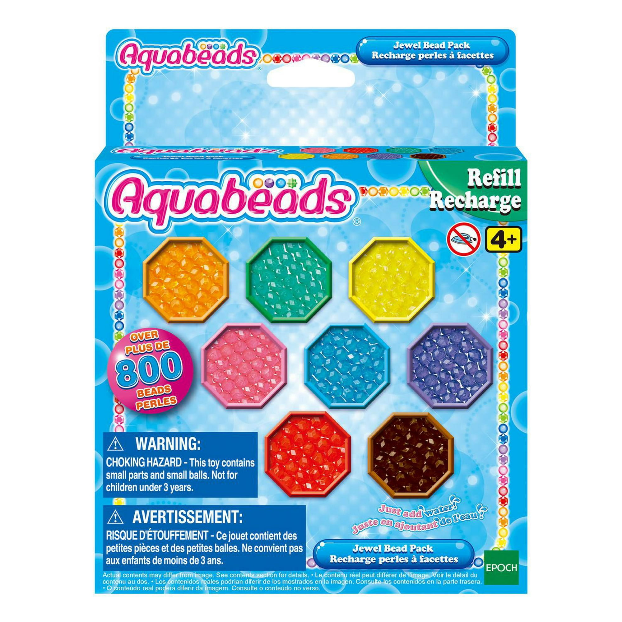 Aquabeads Jewel Bead Pack, Arts & Crafts Bead Refill Kit for Children -  over 800 jewel beads in 8 colors 
