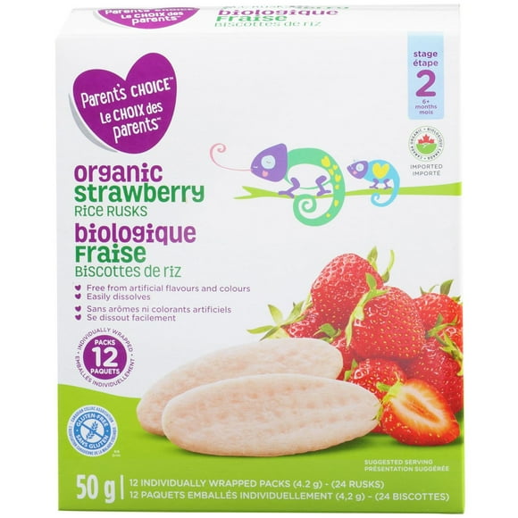Biscottes de riz biologiques saveur fraise Le choix des parents