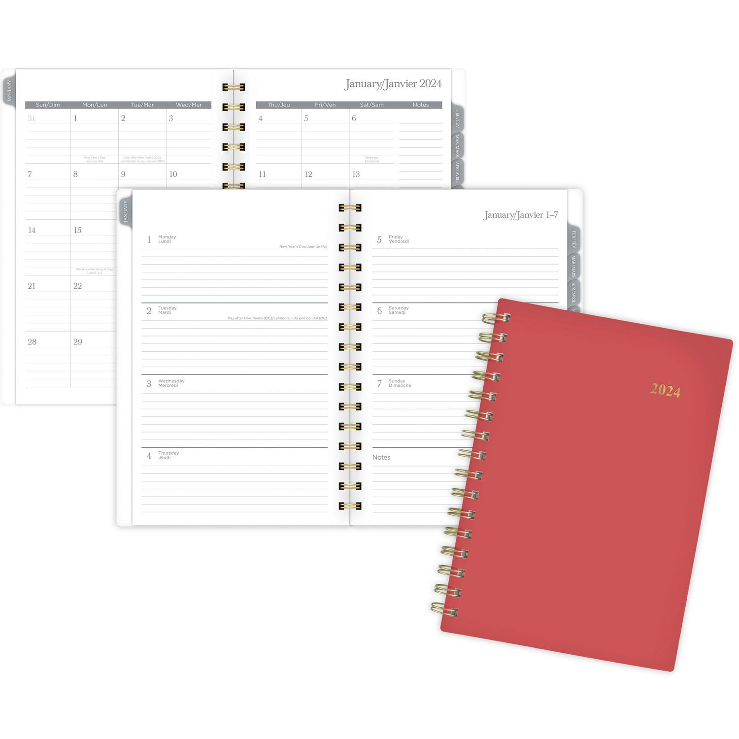 Cambridge Small Coral 2024 Weekly/Monthly Planner