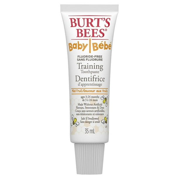 Burt’s Bees Baby Training Toothpaste, Fluoride Free, Mild Fruit, 35 mL