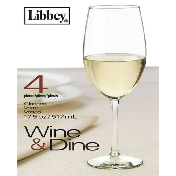 Ens. vin Dîner et vin de Libbey Glass en blanc