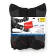 thumbnail image 1 of Hanes Men's Sports Cut 6-Pack Big & Tall Extended Size Crew Socks - Size 12-14, 1 of 4