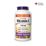 Webber Naturals®, Vitamine C à croquer, Orange naturelle, 500 Mg