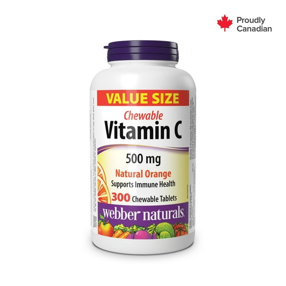 Webber Naturals®, Vitamin C Chewable, Natural Orange, 500 Mg