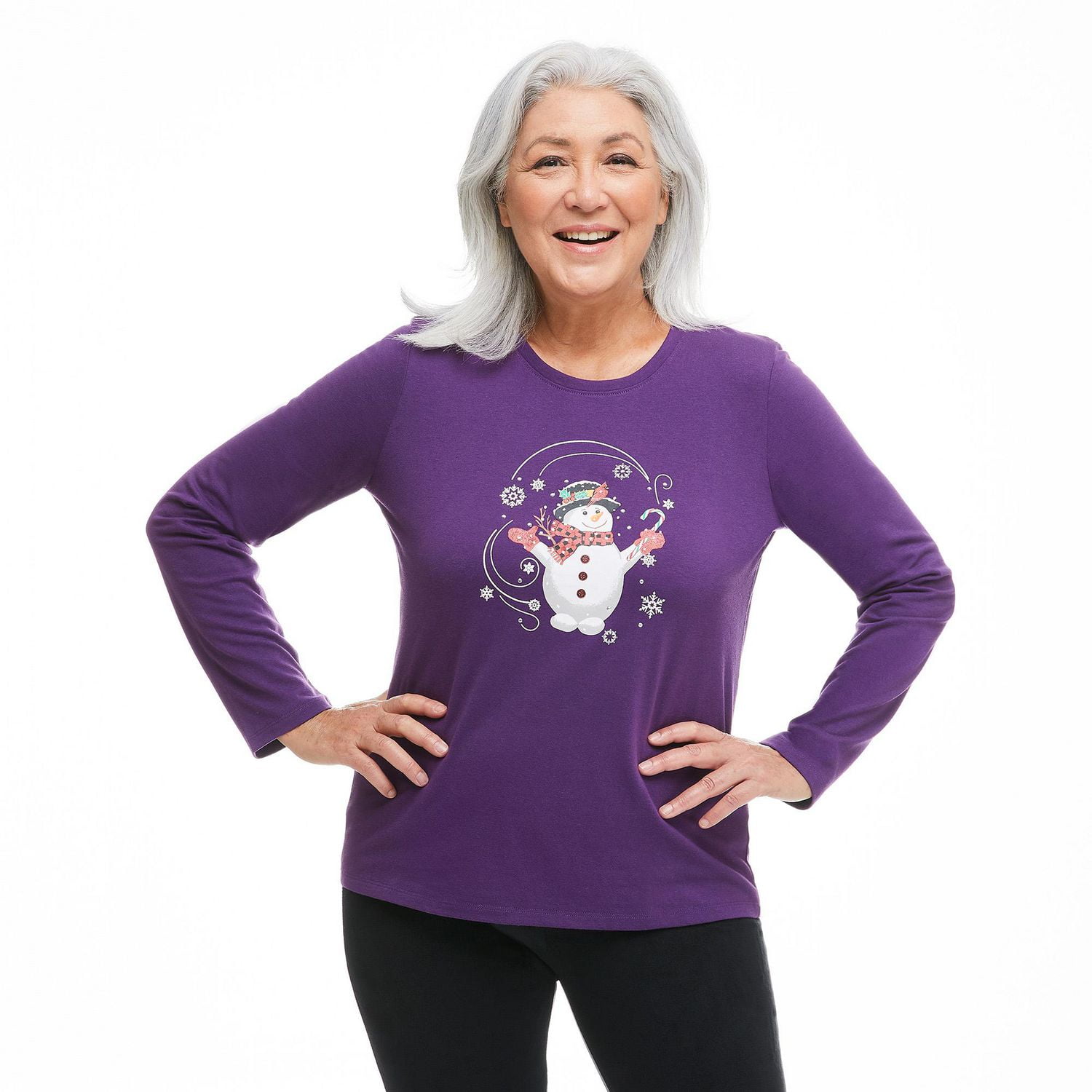 T-shirt avec imprimé graphique de Noël Penmans pour femmes