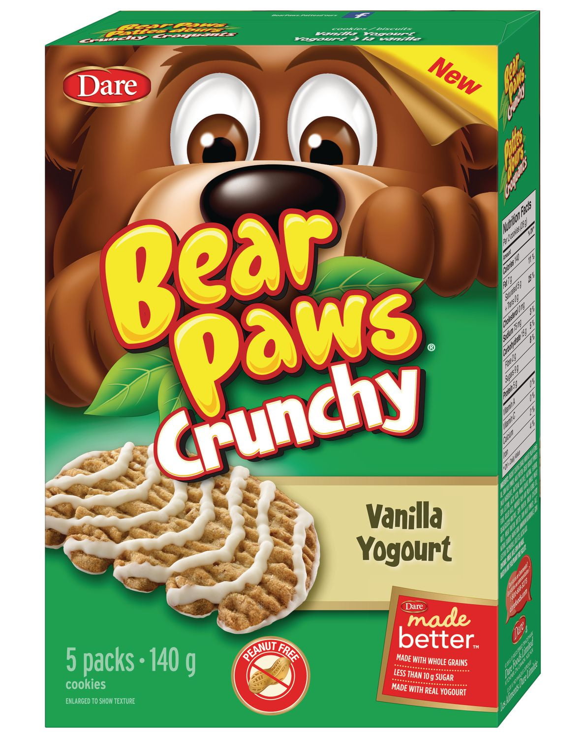 Bear Paws Dare Crunchy Vanilla Yogurt Cookies Walmart Canada