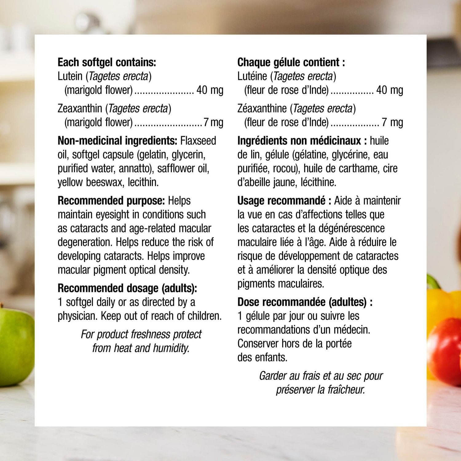 Webber Naturals®, Lutéine avec zéaxanthine, 40 mg 60 gélules