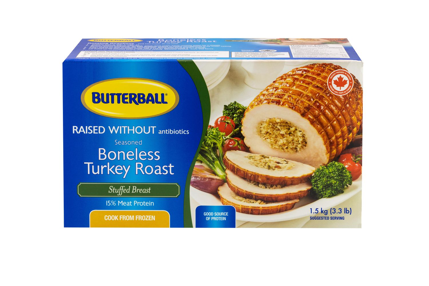 Butterball Boneless Turkey Roast Stuffed Breast Raised Without My XXX 