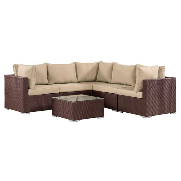 Patioflare Napier Sofa Set - Brown/Beige