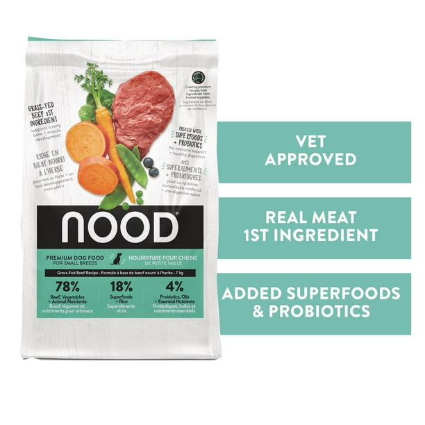NOOD GrassFed Beef Recipe Small Breed Dry Dog Food With Superfoods