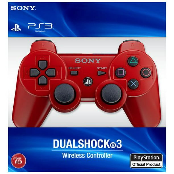 Commande DualShock 3 de PS3 (rouge profond)