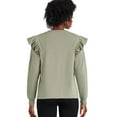 thumbnail image 3 of George Women's Ruffle Sleeve Sweatshirt, 3 of 6