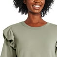 thumbnail image 4 of George Women's Ruffle Sleeve Sweatshirt, 4 of 6