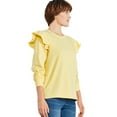 thumbnail image 2 of George Women's Ruffle Sleeve Sweatshirt, 2 of 6