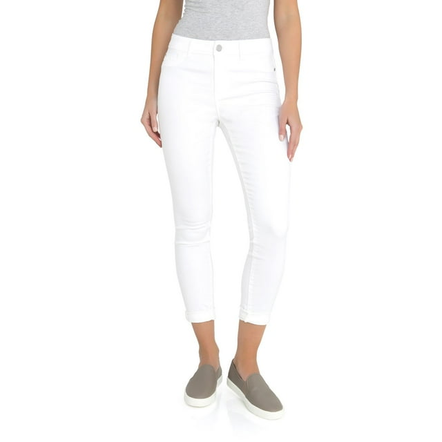 Jordache Women's High Rise Pull on Capri