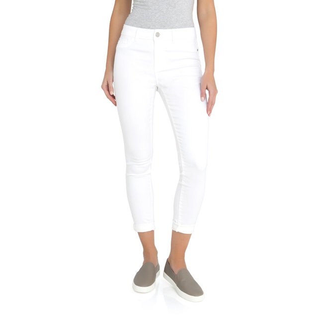 Jordache Women's High Rise Pull on Capri