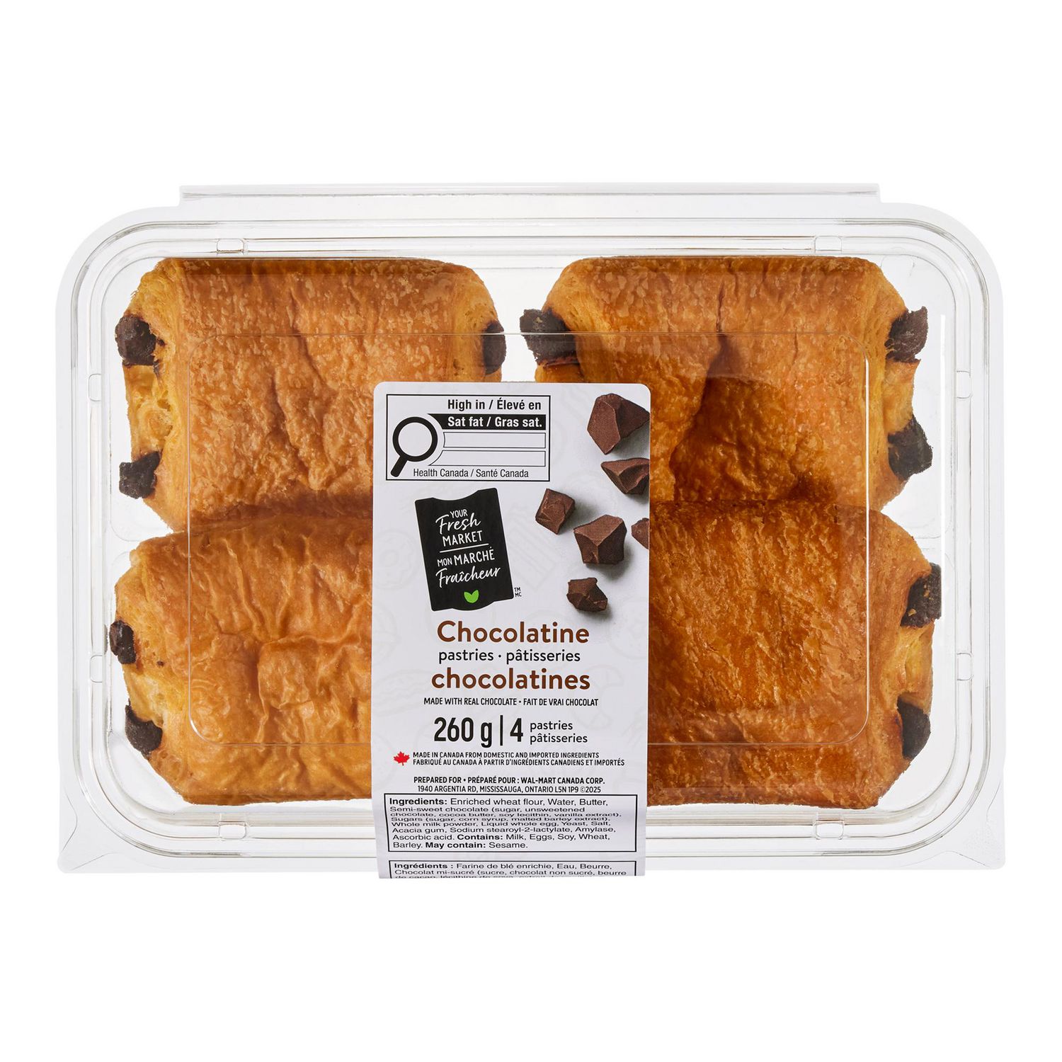 Pâtisseries chocolatines Mon marché fraîcheur