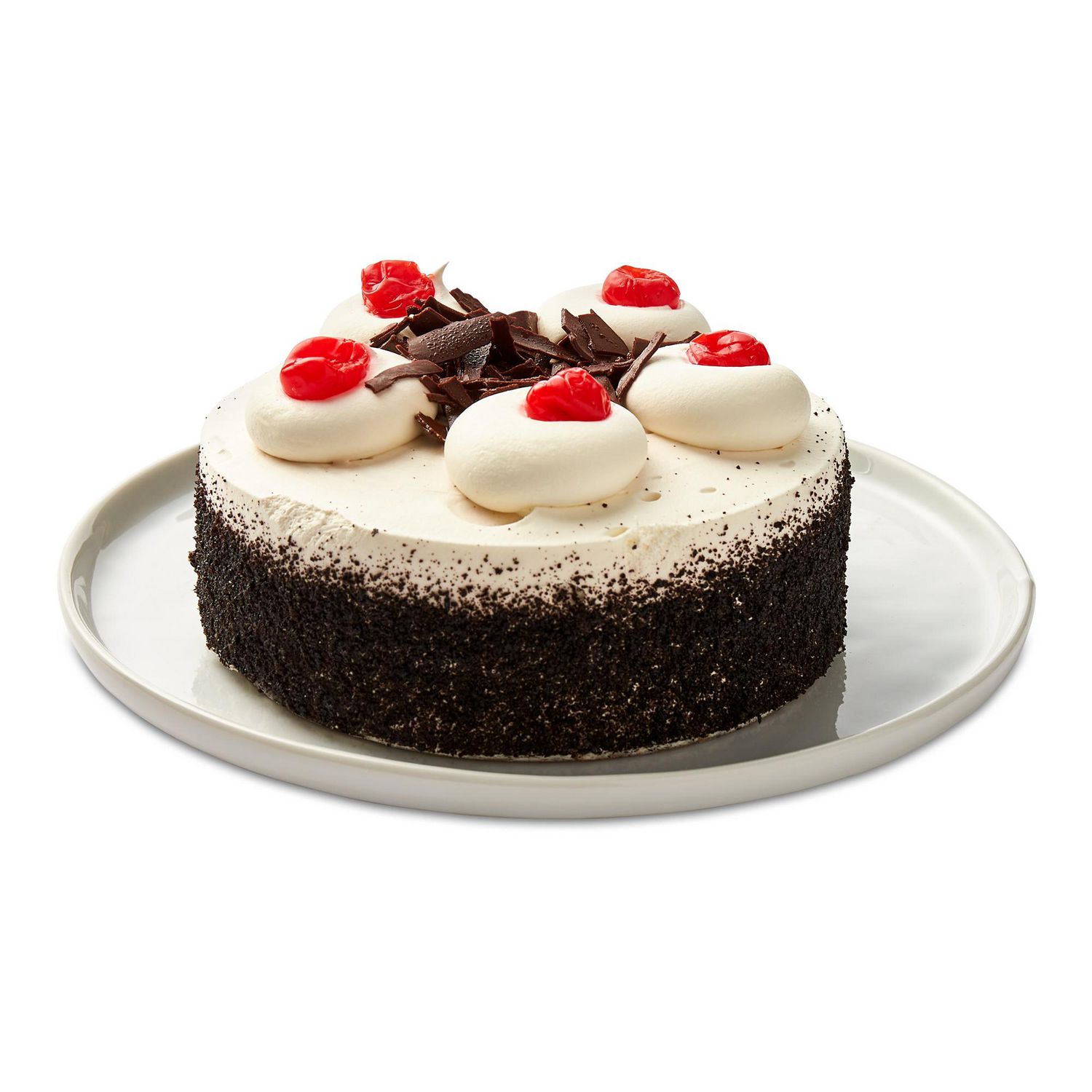 Premium Photo | Black forest cake on white background