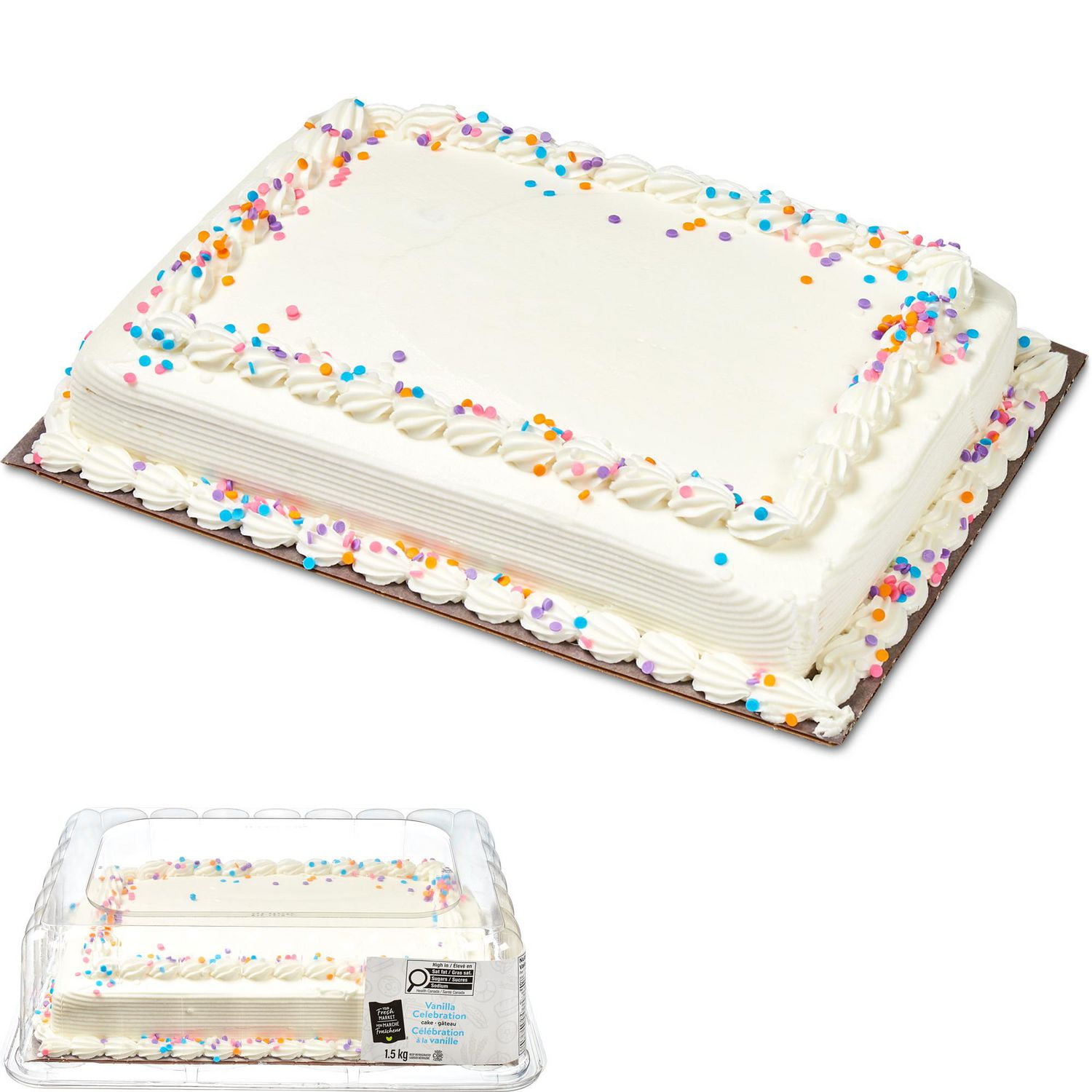 Your Fresh Market Vanilla Celebration Slab Cake, 1.5 kg 
