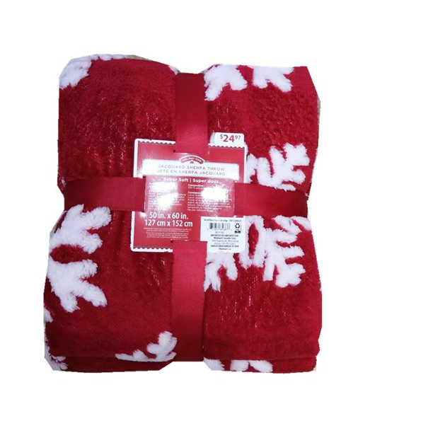 JACQUARD SHERPA THROW Walmart.ca