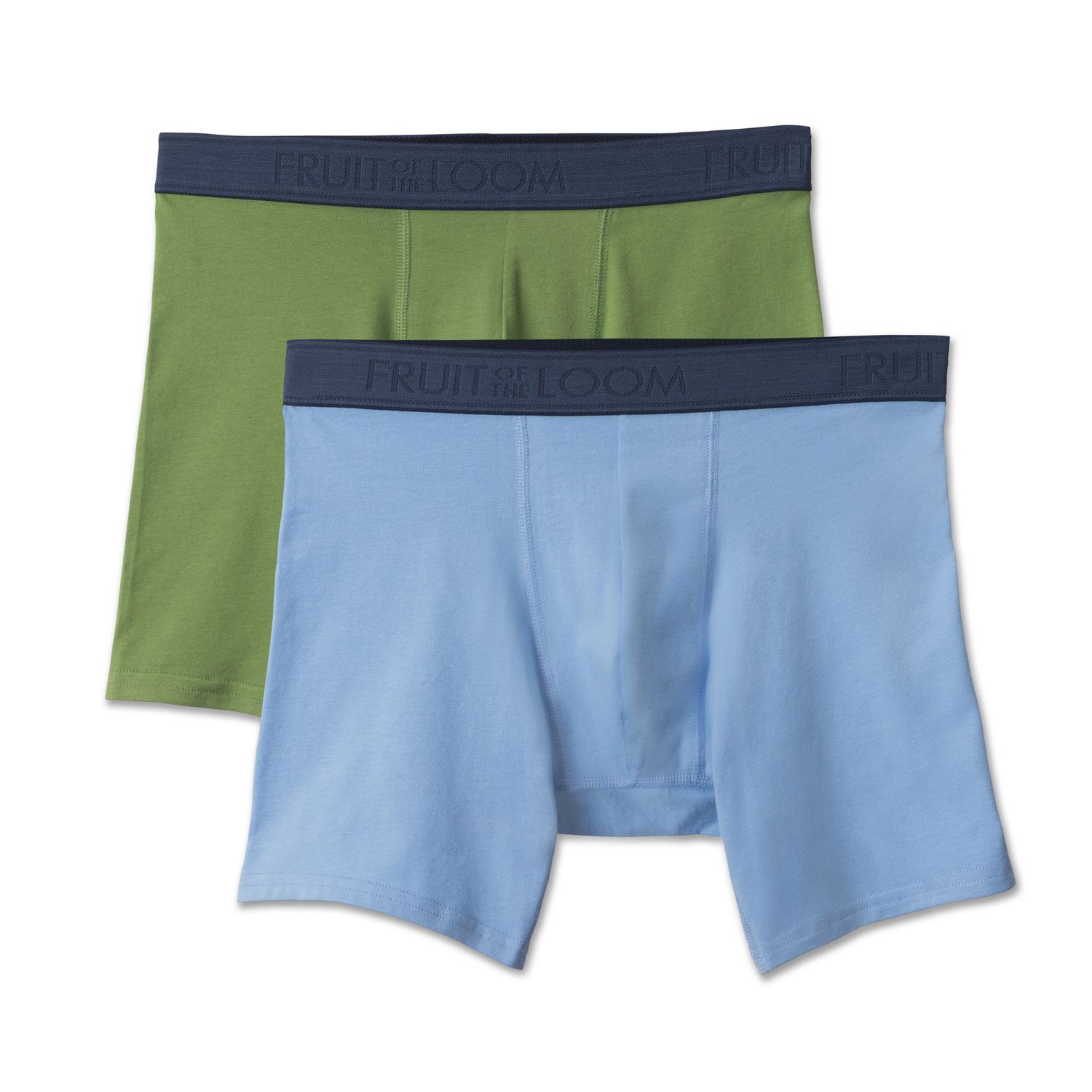 Fruit of the Loom Men's 2 Pack Low Rise Solid Color Boxer Brief ...