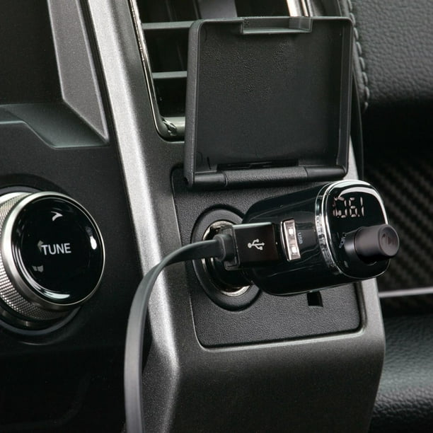 Scosche BTFreq Hands-Free Car Kit with Bluetooth FM Transmitter, Dual  Charger 