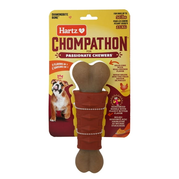 Hartz Chompathon Diamond Bite Chew Dog Toy, For Aggressive Chewers
