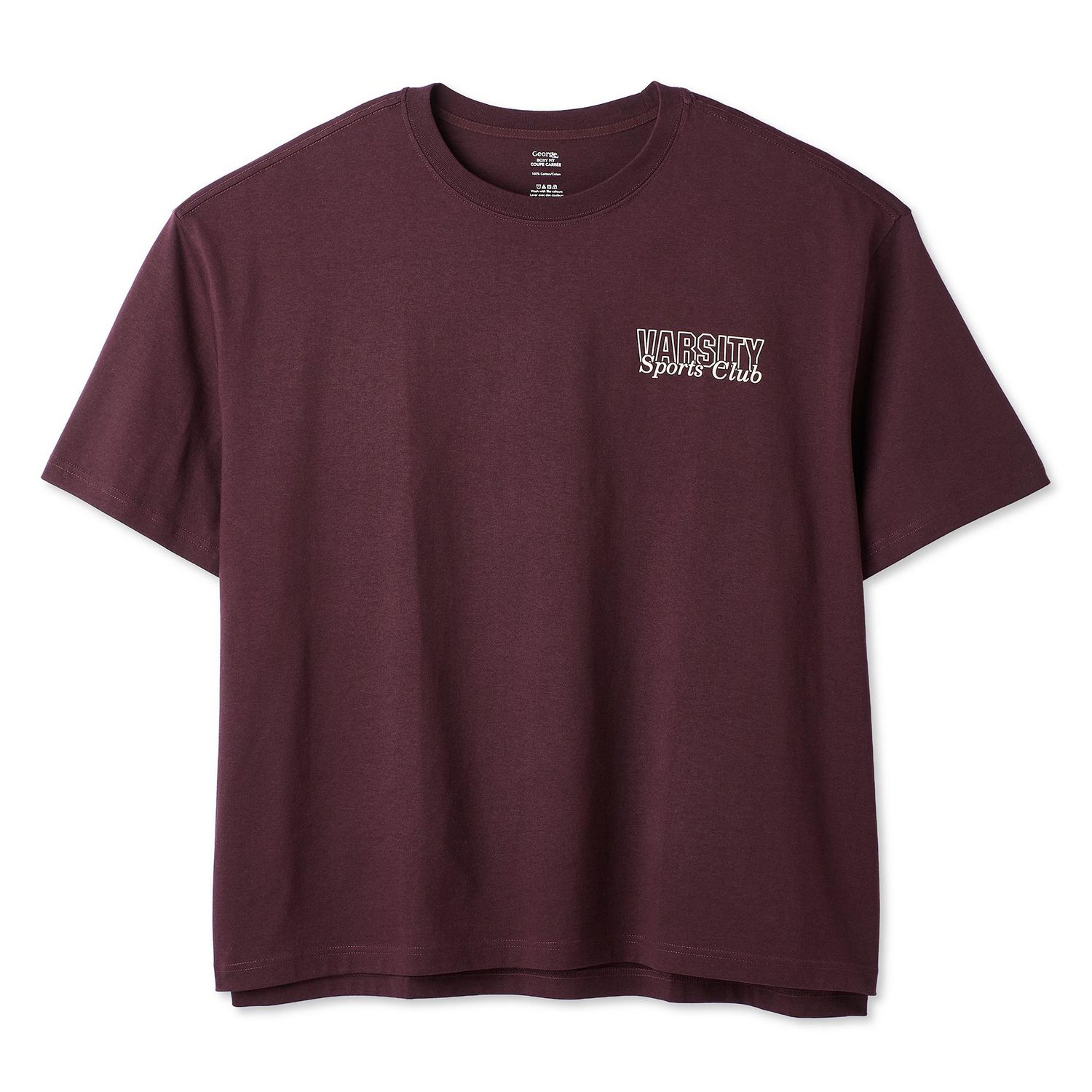T-shirt coupe carrée George Plus pour hommes