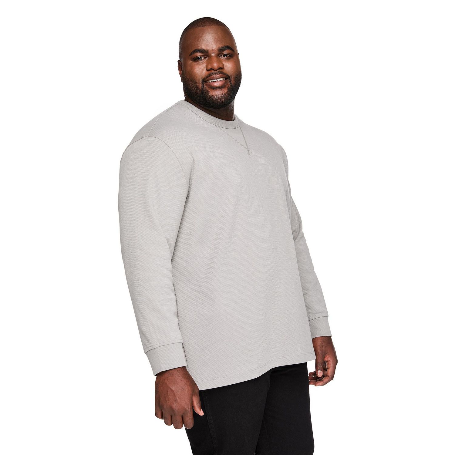T-shirt texturé à manches longues George Plus pour hommes
