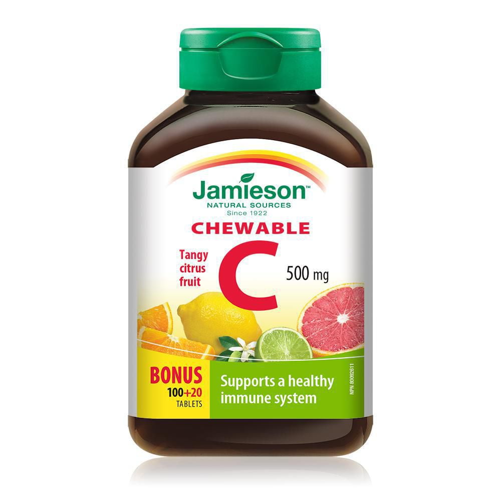 Jamieson Natural Sources C Citrus Fruit Chewable Vitamin Tablets