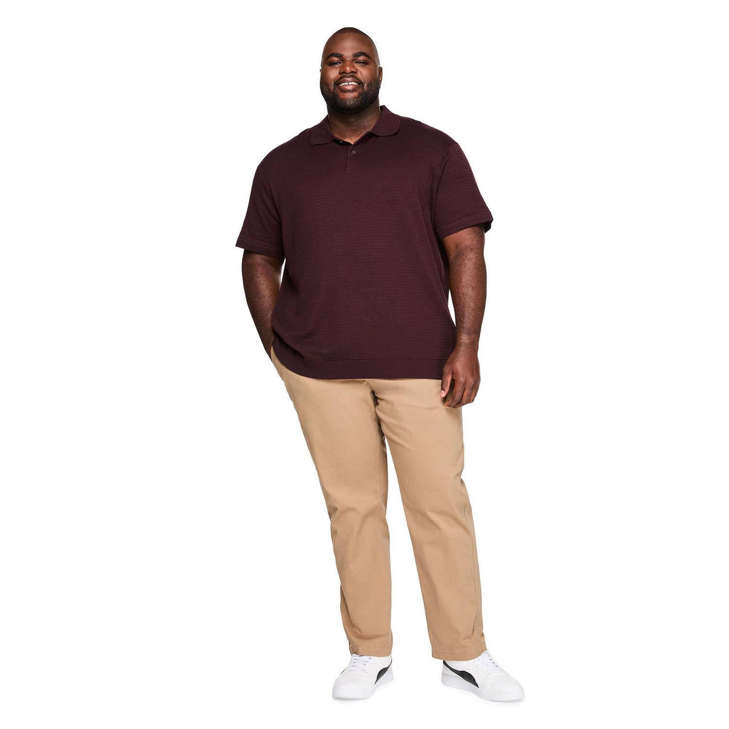 Pantalon en coutil coupe droite George Plus pour hommes