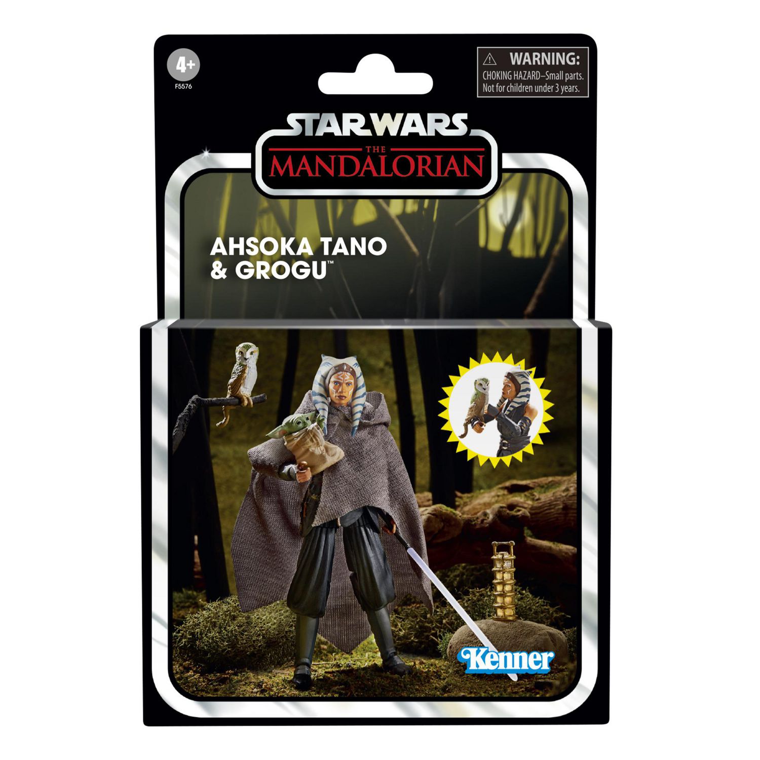 Star Wars The Vintage Collection Ahsoka Tano & Grogu Deluxe Action Figures,  3.75-Inch-Scale Star Wars: The Mandalorian Toys, Kids 4 and Up