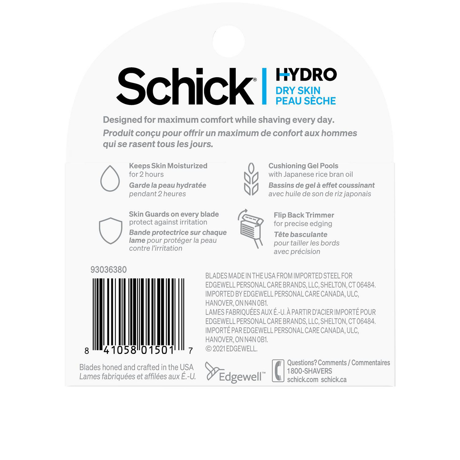 Schick Hydro Dry Skin Men s Razor Blade Refills 4 Razor refills