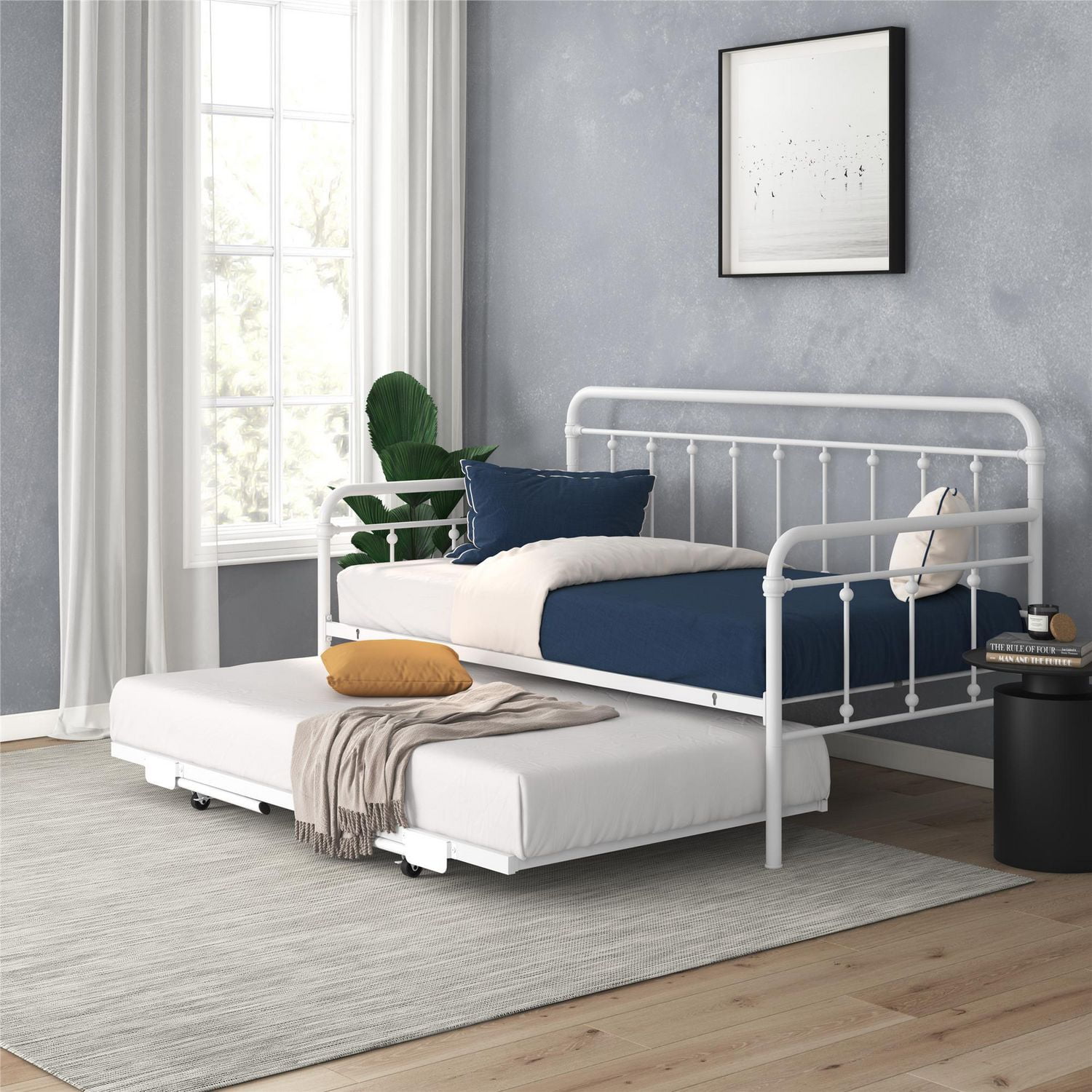 Twin bed with trundle walmart discount