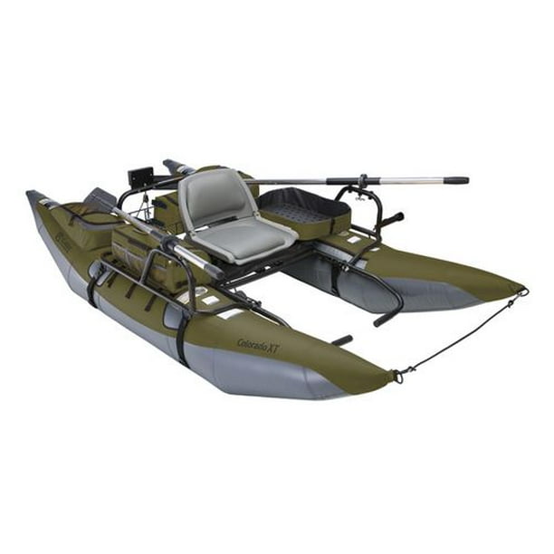 Rave Sports 00001-RV 9 Foot Inflatable Lake Pontoon Boat Water