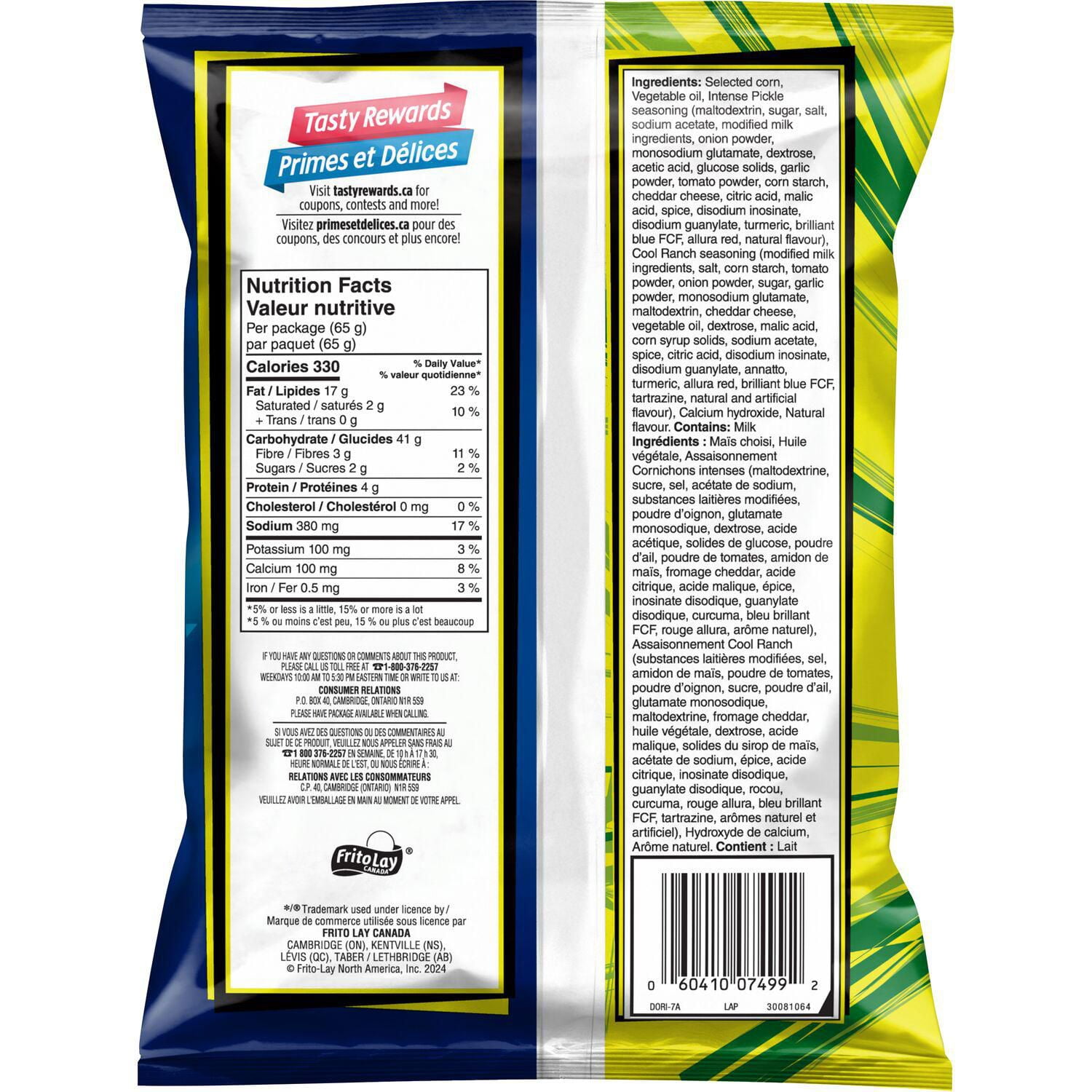 Doritos Collisions chips tortilla aromatisées Cornichons intenses et Cool Ranch