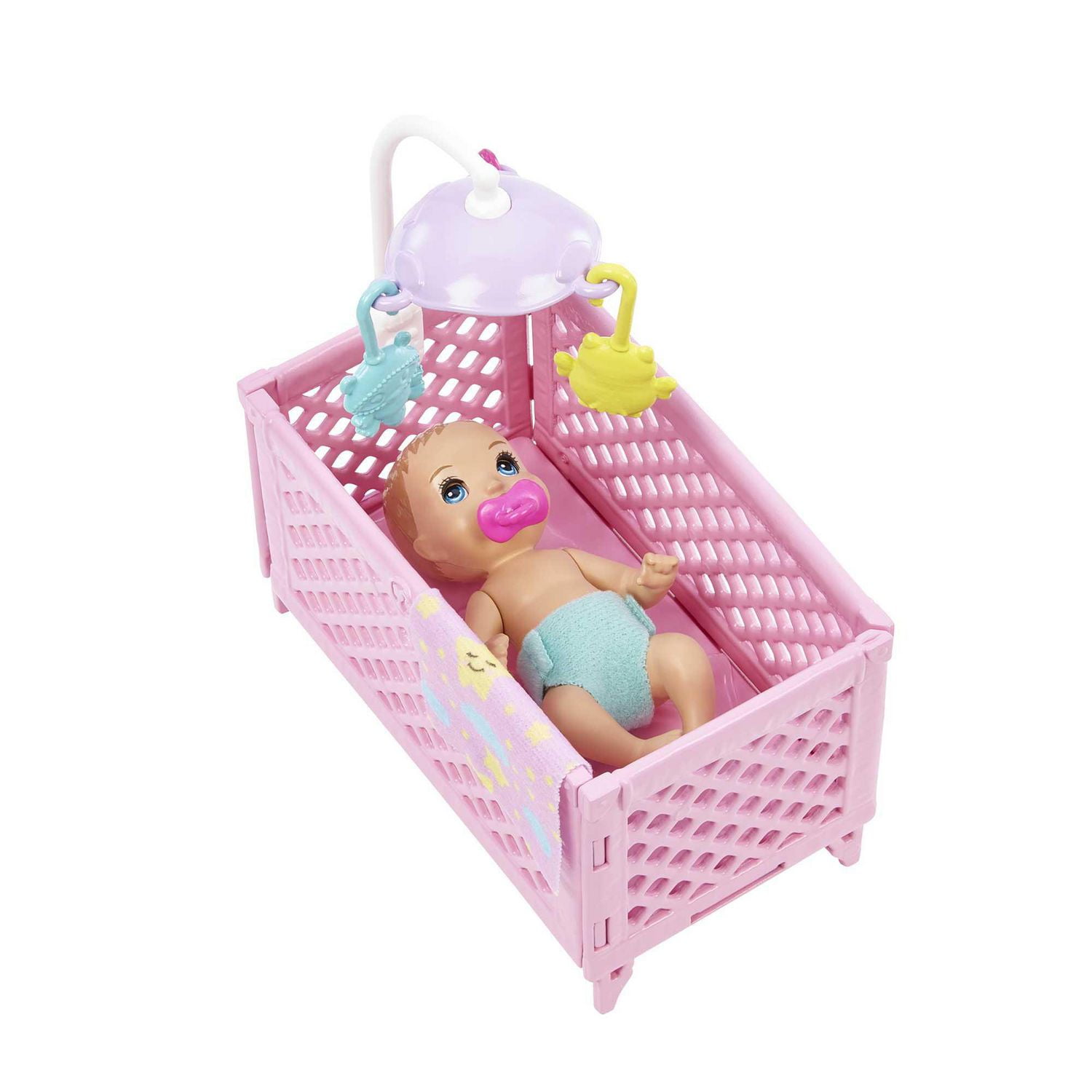 Barbie Doll and Accessories Skipper Babysitter Crib Playset