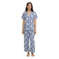 thumbnail image 1 of Peanuts Ladies Notch Collar Capri Pajama Set - Online Exclusive, 1 of 7