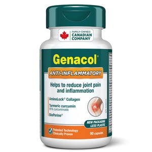 Genacol Anti-Inflammatory – Turmeric Curcumin, BioPerine & AminoLock Collagen, Joint Supplement, 90 Capsules (30-Day Supply)